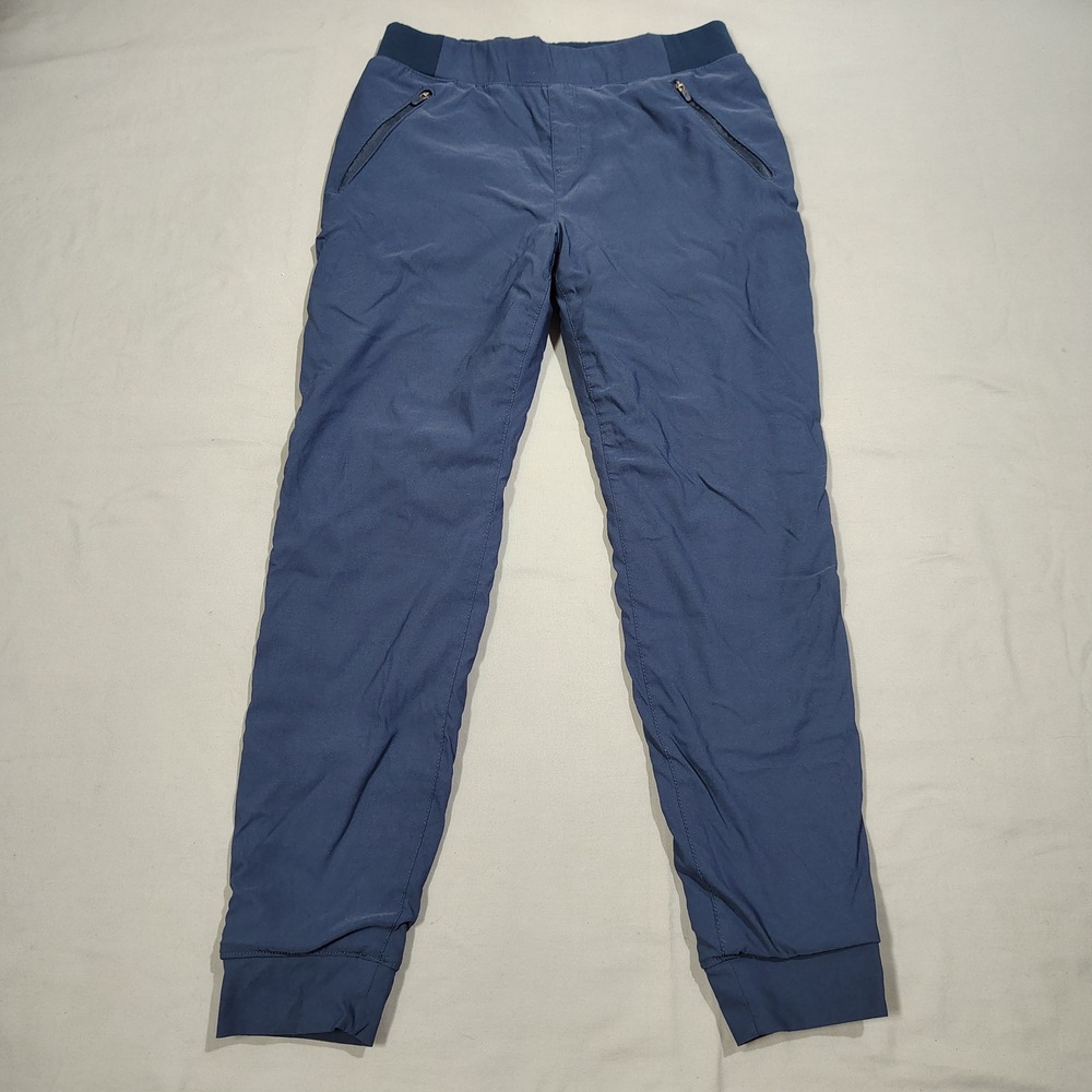 Eddie Bauer First Ascent Pants Womens 6 Blue Fleece Lined Nylon Stretch Hiking